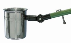 Angled sample beaker, stainless steel | Type : Angled sample beaker